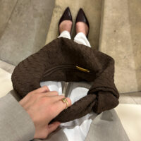 Unique Birthday Gift for Girlfriend Tan Woven Knot Purse, Ideal Bag for Summer luxury designer inspired handbag style Summer Essential Tan Woven Knot Purse Stylish Top Handle Bag for Women Gift for mothers day, designer bag dupe pattybofficial bottega veneta jodie dupe mini pouch