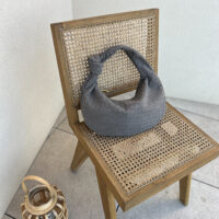 dupe designer inspired handbag Summer Festival Ready Stylish Grey Woven Hobo Tote with Zipper Closure Elegant Handbag for Summer Ideal Gift for Celebrations Woven Hobo Tote trendy purse perefct gift for girlfriend pattybofficial knoten tasche bottega veneta jodie mini pouch dupe bag best seller